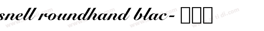 snell roundhand blac字体转换